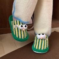 ราคา ฉี่ รองเท้าแตะผ้าฝ้ายผู้ชายผู้หญิงคู่ลายสบาย ๆ สบายฤดูหนาวสไตล์ใหม่ บ้าน (51702429628)