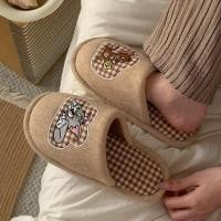 ราคา ฉี่ รองเท้าแตะผ้าฝ้ายฤดูหนาวสบายผู้ชายผู้หญิงอบอุ่นคู่การ์ตูนน่ารัก (47253897269)