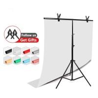 ราคา T Shape Backdrop Stand 2 m x 1 5 m Portable Photo Background camera Stand pvc green screen ID photo take picture (40877012620)