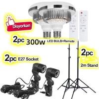 ราคา 300w LED Bulb Softbox light Camera Photography Lighting ไฟ ไฟสตูดิโอ ไฟไลฟ์สด ไฟถ่ายรูป ไฟต่อเนื่อง ขาตั้งไฟ สปอตไลท์ (57153912996)