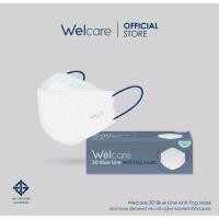 ราคา แบ่งขาย 1 ชิ้น Welcare 3D บลูไลน์ ป้องกันฝ้าที่เกิดบนแว่น Blue Line Anti Fog Mask (18966188377)