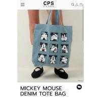 ราคา พร้อมส่ง กระเป๋ายีนส์มิคกี้เมาส์ CPS Mickey Mouse Denim Tote Bag (40111363269)