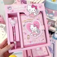 ราคา Sanrio Children Hello Kitty Anime Kuromi Notebook Cute My Melody Ledger Set Student Magnetic Buckle Notepad Gifts TH (25343326515)