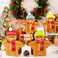 ราคา ถุงของขวัญคริสต์มาส ถุงเก็บของลายขนมปังขิงน่ารัก ถุงใส่คุกกี้ช็อกโกแลต กระเป๋าถือใส่ขนม สำหรับตกแต่งงานปาร์ตี้วันเกิดคริสต์มาส TH (52300723258)