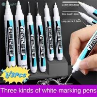 ราคา ปากกามาร์กเกอร์ถาวรสีขาวขนาด 0 7 1 0 2 5 มม 1 3 ด้าม ปากกามาร์กเกอร์สำหรับทาสี หิน พลาสติก หนัง แก้ว หิน โลหะ อุปกรณ์ศิลปะ TH (40854989511)