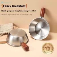 ราคา หม้อสแตนเลสขนาดเล็ก ด้ามจับสีขาว พกพาสะดวก หม้อใบเล็ก ชามอเนกประสงค์ ทนความร้อน ชามสลัด TH (44477162251)