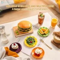 ราคา จานแฮมเบอร์เกอร์ จานเสิร์ฟ ชุดน่ารัก ชุดวางซ้อนได้ จานเสิร์ฟ จานอาหารเช้า จานของว่าง Dim TH (51652503556)