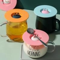 ราคา ฝาปิดแก้วซิลิโคนหูแมวน่ารัก ใช้ซ้ำได้ ป้องกันฝุ่น ฉนวนกันความร้อน ฝาปิดแก้ว TH (42469171417)