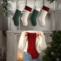 ราคา ถุงของขวัญคริสต์มาสความจุขนาดใหญ่ ถุงเท้าตกแต่ง ถุงเท้าถักคริสต์มาส ของประดับต้นคริสต์มาสแบบแขวน TH (41265258274)
