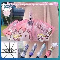 ราคา ร่ม Sanrio Kawaii Hello Kitty Pochacco Kuromi การ์ตูนผู้ชายและผู้หญิง ร่มพับอัตโนมัติแบบใส ร่มของขวัญ (27981569900)