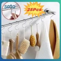 ราคา ตะขอรูปตัว S สแตนเลส 5 10 25 ชิ้น ตะขอแขวนเสื้อผ้า เครื่องใช้อเนกประสงค์ ตะขอโลหะสำหรับห้องครัวและห้องน้ำ (41701518312)