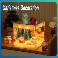 ราคา โคมไฟกระจกซานตาคลอส DIY คริสต์มาส โคมไฟตั้งโต๊ะ USB โคมไฟตั้งโต๊ะงานฝีมือทำมือ แพ็คเกจไฟ LED กลางคืน ของขวัญตกแต่งคริสต์มาส (28540480230)