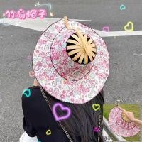 ราคา หมวกพัดลมไม้ไผ่ หมวกป้องกันแสงแดดสำหรับผู้หญิง พร้อมพัดลม เหมาะสำหรับชายหาดและฤดูร้อน (43208697394)