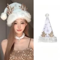 ราคา บรรยากาศคริสต์มาส หมวกเขากวางกวาง เกล็ดหิมะสีขาว หมวกตกแต่งคอส (57152263520)