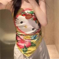 ราคา HelloKitty Headscarf พิมพ์ลายฮาวาย แบบท่อ ใช้งานได้หลายแบบสำหรับวันหยุด (42110264818)