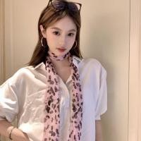 ราคา ผ้าพันคอสตริงสไตล์เกาหลี ลายเสือดาวสีชมพู พร้อมยางยืดรัดผม 2025 (46303427248)