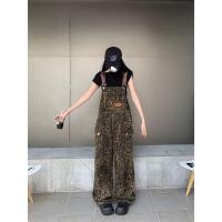 ราคา ชุดเอี๊ยมกางเกง กางเกงยีนส์ ลายเสือ สไตล์วินเทจ กระเป๋าหลายใบ สาวอวบก็ใส่ได้ 1501145 (25838382810)