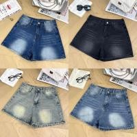 ราคา กางเกงขาสั้นผูหญิง กางเกงยีนส์ทรงเอ เเบบวินเทจ เก็บทรงได้ งานเย็บอย่างดี ยีนส์หลายสีให้เลือก 1501202 (24945202224)