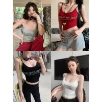 ราคา เสื้อสายเดี่ยว ครอปสายเดี่ยว มีฟองน้ำ ผ้าฝ้ายเเท้ ใส่นิ่มสบาย สีหวานมาก 152250 (24885643164)