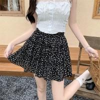 ราคา กระโปรงสั้น กระโปรงลายดอกไม้ สไตล์เกาหลี ลายดอกไม้ มีซับใน 150375 (26906743409)