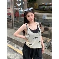 ราคา เสื้อยืด เสื้อกล้ามผู้หญิง เเต่งโบว์ ติดโบว์ตัวจริง เเต่งขาด เเมทช์ง่าย 152231 (29609470370)