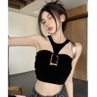 ราคา เสื้อครอปท็อป เสื้อครอปท็อปลําลอง เเบบสั้นลอยเอว จีบหน้าอก เเต่งหน้าอก 1502177 (24381422913)