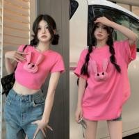 ราคา เสื้อครอป เสื้อยืดลำลอง คอกลม ทรงเข้ารูป ลอยเอว 1502141 (25277685766)