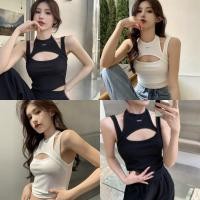 ราคา เสื้อกล้าม ครอปสายเดี่ยว เเบบคล้องคอ ทรงเข้าตัว เนื้อผ้านิ่ม 1502176 (27051052172)