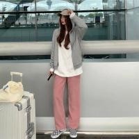 ราคา พร้อมส่ง กางเกงลูกฟูกขายาว เอวสูง ขากว้าง ทรงหลวม สำหรับผู้หญิง รุ่นใหม่ปี เสื้อผ้าแฟชั่นผู้หญิง กางเกงเอวสูง (11119083863)