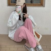 ราคา มี6สี กางเกงลูกฟูกขายาว เอวสูง ขากว้าง ทรงหลวม สำหรับผู้หญิง รุ่นใหม่ปี เสื้อผ้าแฟชั่นผู้หญิง กางเกงเอวสูง (13743990169)