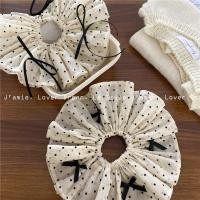 ราคา Polka Dot Scrunchy แหวนผมสีดำลายริบบิ้น สไตล์เกาหลี สำหรับแต่งผมทุกวัน (56602717122)