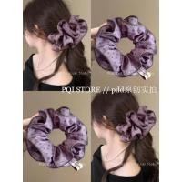 ราคา ยางรัดผมแบบสองชั้นขนาดใหญ่สไตล์เรโทรอเนกประสงค์สำหรับสาวๆ สำหรับมัดผมแบบมัดหางม้าและมัดผม (26030651922)