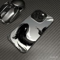 ราคา สไตล์จีนหมึกภาพประกอบปลาวาฬเคสโทรศัพท์ iPhone เหมาะสําหรับ iPhone 15 13 14 12 11promax เคสป้องกันโทรศัพท์ 7 8plus ป้องกันรอยขีดข่วน xr xs xsmax กันกระแทก 13pro 15 14 12 11 pro เคสแข็ง DSBH (2765533841