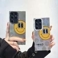 ราคา Smile สีเหลืองหน้ายิ้มรูปแบบShock Resistantใหม่เคสโทรศัพท์เหมาะสําหรับSamsung S25 S25ULTRA S25PLUS S24ULTRAอุปกรณ์เสริมA56 5Gขนาดใหญ่S20FE A13 4G A06 A05S A05 ทนทาน (43775266748)
