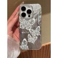 ราคา เกาหลีเกาหลีผีเสื้อสีขาวเงา Anti Strike Feather Texture ใช้งานร่วมกับ iPhone 17 16 15 14 13 12 11 pro 7 8plus ขนาดใหญ่ความจุเคสโทรศัพท์ 17promax ปกอ่อน 16promax ป้องกัน xr xsmax 17air (42775639261)