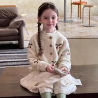 ราคา ฤดูใบไม้ร่วงฤดูหนาวสาวน่ารักเชอร์รี่ปักเสื้อกันหนาวเวอร์ชั่นเกาหลีเสื้อผ้าเด็ก (58102631668)