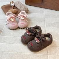 ราคา รองเท้าผ้าใบสำหรับฤดูหนาว สไตล์นักเรียนน่ารัก มีฟูกขนแกะ (52202931311)