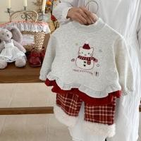 ราคา เสื้อลำลองแขนยาวสำหรับเด็กทารกและเด็กเล็ก แบบการ์ตูนน่ารัก มีซับในขนแกะ สไตล์เกาหลี (49804024440)