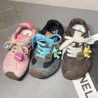 ราคา เด็กชายนักเรียนหญิงเวอร์ชั่นเกาหลีแฟชั่นสีจับคู่รองเท้าผ้าใบลําลอง (46602977716)