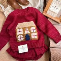 ราคา ฤดูใบไม้ร่วงฤดูหนาวสาวชุดเวอร์ชั่นเกาหลีน่ารักเสื้อกันหนาวสีแดงกระโปรงเสื้อผ้าเด็กสองชิ้น (57102856159)