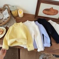 ราคา เสื้อกันหนาวสำหรับทารกและเด็ก สไตล์เกาหลี คอเต่า สีทึบ สบาย ๆ (55252432648)