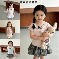 ราคา เสื้อยืดลูกไม้สำหรับสาวๆ พร้อมโบว์ ลายหวานๆ สำหรับฤดูร้อน (48903909409)