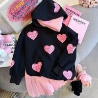 ราคา ฤดูใบไม้ร่วงฤดูหนาวเสื้อผ้าเด็กสาวเวอร์ชั่นเกาหลีแฟชั่นพิมพ์หัวใจคลุมด้วยผ้าด้านบนเสื้อผ้าเด็ก (47052915529)
