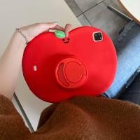 ราคา น่ารักสีแดง apple สําหรับ iPad Pro2024 11 นิ้ว Mini 7 6 11 ซิลิโคนป้องกันกรณีผู้ถือ 12 9 2018 2020 2021 7th 8th 9th 10 2 Air5 Air4 กันกระแทกปกอ่อน (42519344436)