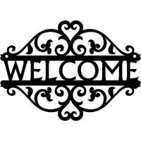 ราคา สติกเกอร์โลหะ รูปเถาวัลย์ Welcome งานฝีมือ สําหรับตกแต่งผนังบ้าน 12x8 5 นิ้ว (22253240527)