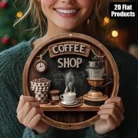 ราคา ป้ายโลหะร้านกาแฟสไตล์วินเทจแบน ใช้ประดับผนังและเป็นของขวัญสำหรับคนรักกาแฟ (43521829748)