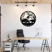 ราคา HELLOYOUNG ช้างแอฟริกันโลหะ Wall Art Sunset Forest สัตว์ Decor Home Office Wrought Iron เครื่องประดับ Wall Decor ป้ายสติ๊กเกอร์ติดผนังงานศิลปะ (56103464641)
