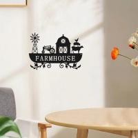 ราคา HELLOYOUNG Farmhouse Decor ป้ายโลหะชนบทพร้อมรถแทรกเตอร์กังหันลม Silhouette Country Home Decor Wall Art ของขวัญ (55103420091)