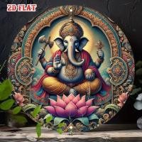 ราคา HELLOYOUNG Hino Elephant God Wall Art Home Temple Decor รูปปั้นโลหะ Mandir พระพิฆเนศ (52354074095)
