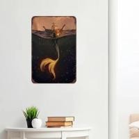 ราคา HELLOYOUNG ป้ายโลหะวินเทจ Mermaid Wall Art Retro Home Decor ห้องครัวโรงรถชนบทโลหะดีบุกโปสเตอร์โล่ 8x12 นิ้ว (52003521083)